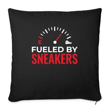Sneakers - Sofa pillowcase 17,3'' x 17,3'' (45 x 45 cm) - black - Front