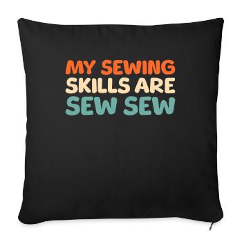 Sewing Sewing Machine - Sofa pillowcase 17,3'' x 17,3'' (45 x 45 cm) - black - Front