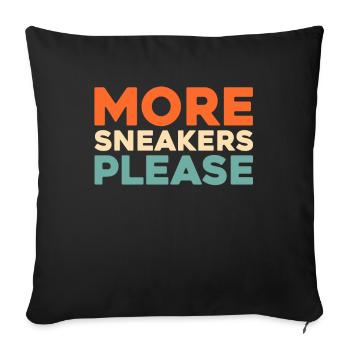 Sneakers - Sofa pillowcase 17,3'' x 17,3'' (45 x 45 cm) - black - Front