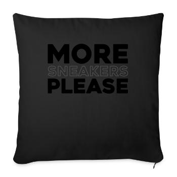 Sneakers - Sofa pillowcase 17,3'' x 17,3'' (45 x 45 cm) - black - Front