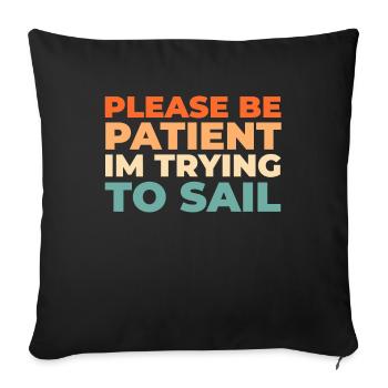 Sailing, Sailing, Sailboat, Navigation - Sofa pillowcase 17,3'' x 17,3'' (45 x 45 cm) - black - Front