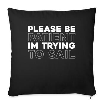 Sailing, Sailing, Sailboat, Navigation - Sofa pillowcase 17,3'' x 17,3'' (45 x 45 cm) - black - Front