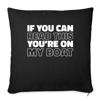 Segeln Segler Segelboot Bootfahren - Sofakissenbezug 45 x 45 cm - Schwarz - Vorne