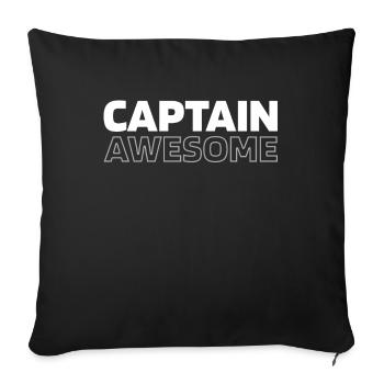 Voilier Voilier Ancre Voile - Housse de coussin décorative 45 x 45 cm - noir - Devant