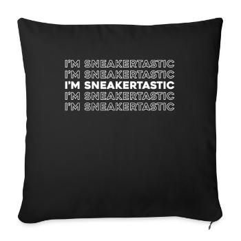 Sneakers - Sofa pillowcase 17,3'' x 17,3'' (45 x 45 cm) - black - Front