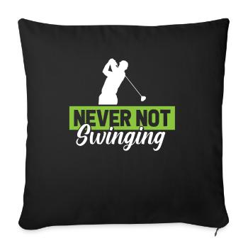 Golf Golfer Golfen - Sofakissenbezug 45 x 45 cm - Schwarz - Vorne