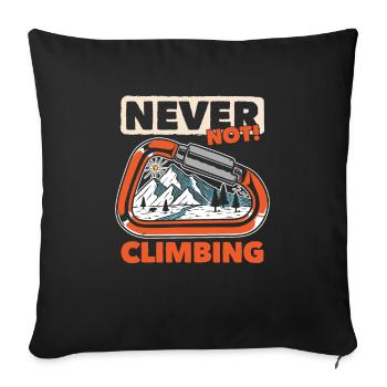 Bouldern Escalade de bloc - Housse de coussin décorative 45 x 45 cm - noir - Devant