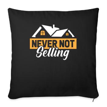 Realtor - Sofa pillowcase 17,3'' x 17,3'' (45 x 45 cm) - black - Front