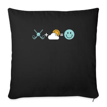Golf Golfeurs Golfeurs - Housse de coussin décorative 45 x 45 cm - noir - Devant