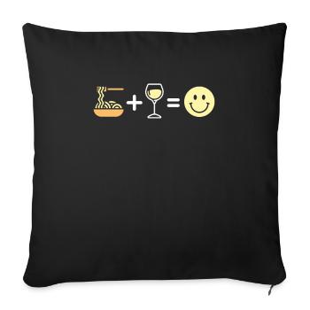 Pasta - Sofa pillowcase 17,3'' x 17,3'' (45 x 45 cm) - black - Front