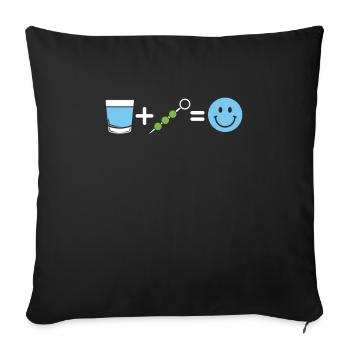 Gin - Housse de coussin décorative 45 x 45 cm - noir - Devant