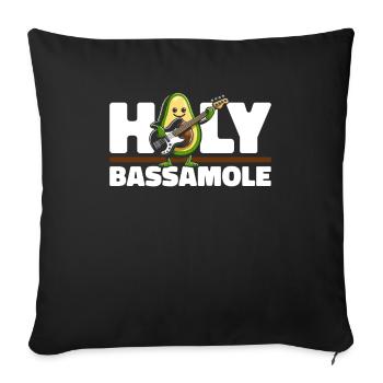 Bassiste Guitare basse Bassiste - Housse de coussin décorative 45 x 45 cm - noir - Devant