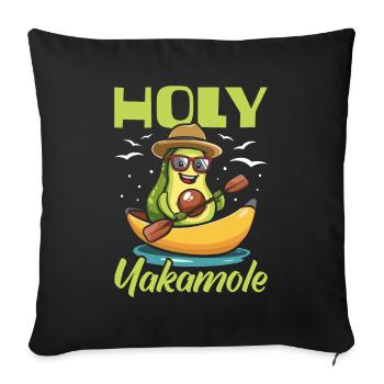Kajaker Avocado Holy Yakamole - Sofakissenbezug 45 x 45 cm - Schwarz - Vorne