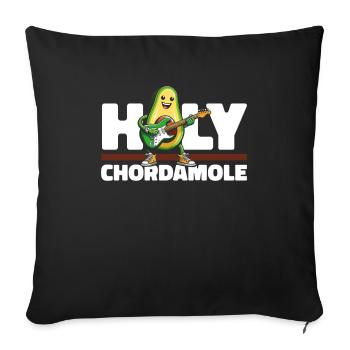 E Gitarre Elektrogitarre Avocado Holy Chordamole - Sofakissenbezug 45 x 45 cm - Schwarz - Vorne