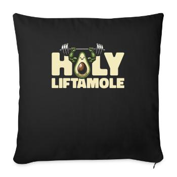 Powerlifting Powerlifter Avocado Holy Liftamole - Sofakissenbezug 45 x 45 cm - Schwarz - Vorne