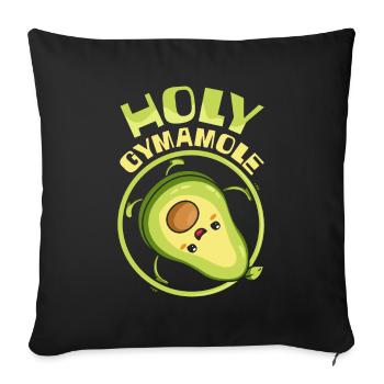 Rsg Gymnastics Gymnastics Avocado Holy Gymamole - Sofa pillowcase 17,3'' x 17,3'' (45 x 45 cm) - black - Front