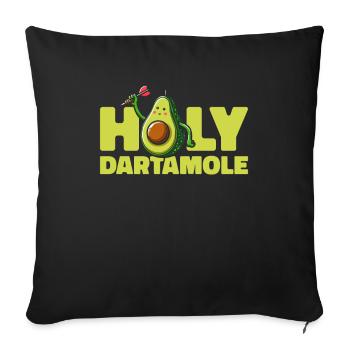 Dart Dartspieler Avocado Holy Dartamole - Sofakissenbezug 45 x 45 cm - Schwarz - Vorne
