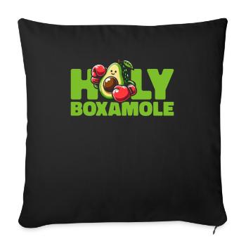 Boxen Boxer Avocado Holy Boxamole - Sofakissenbezug 45 x 45 cm - Schwarz - Vorne