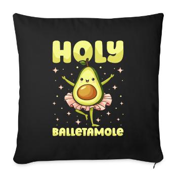 Ballet Balerina Avocat Holy Balletamole - Housse de coussin décorative 45 x 45 cm - noir - Devant