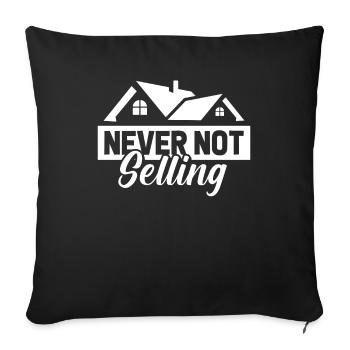 Realtor - Sofa pillowcase 17,3'' x 17,3'' (45 x 45 cm) - black - Front
