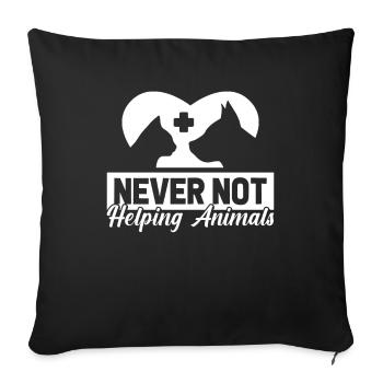 Veterinarian Veterinary - Sofa pillowcase 17,3'' x 17,3'' (45 x 45 cm) - black - Front