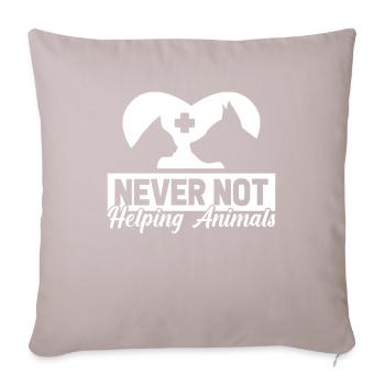 Tierarzt Veterinär - Sofakissenbezug 45 x 45 cm - helles Taupe - Vorne