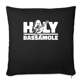 Bassiste Guitare basse Bassiste - Housse de coussin décorative 45 x 45 cm - noir - Devant