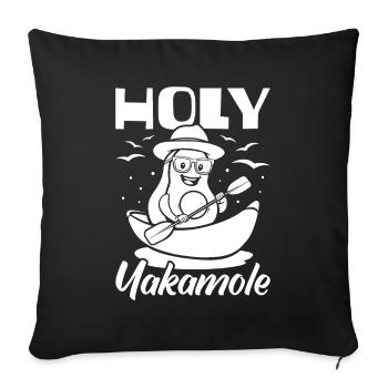 Kayaker Avocado Holy Yakamole - Sofa pillowcase 17,3'' x 17,3'' (45 x 45 cm) - black - Front