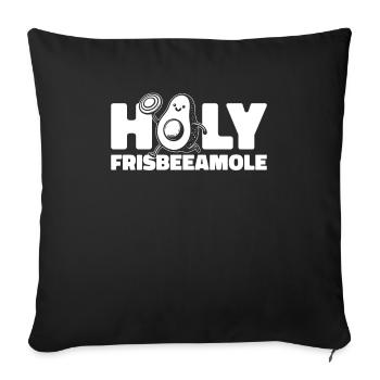 Frisbee Avocado Holy Frisbeeamole - Sofakissenbezug 45 x 45 cm - Schwarz - Vorne