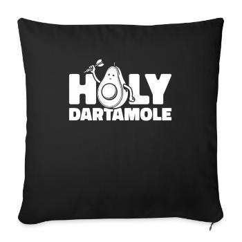 Fléchettes Joueur de fléchettes Avocat Holy Dartamole - Housse de coussin décorative 45 x 45 cm - noir - Devant
