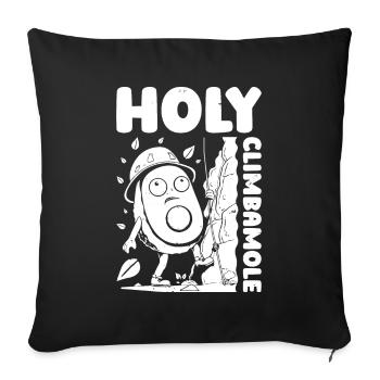 Bouldern Bouldering Avocat Holy Climbamole - Housse de coussin décorative 45 x 45 cm - noir - Devant