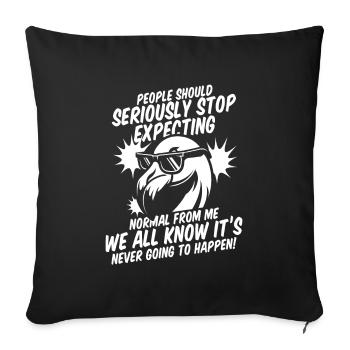 Flamingo - Sofakissenbezug 45 x 45 cm - Schwarz - Vorne