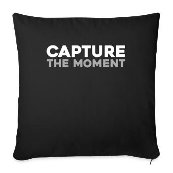 Fotograf Fotografie Kamera Capture The Moment - Sofakissenbezug 45 x 45 cm - Schwarz - Vorne