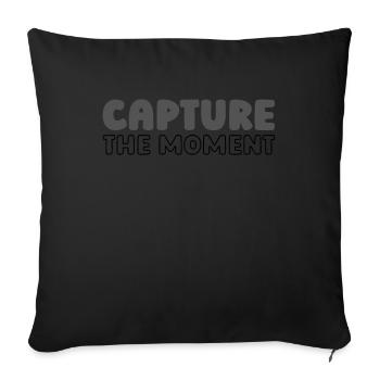 Fotograf Fotografie Kamera Capture The Moment - Sofakissenbezug 45 x 45 cm - Schwarz - Vorne