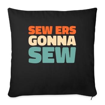Sewing Sewing Machine - Sofa pillowcase 17,3'' x 17,3'' (45 x 45 cm) - black - Front