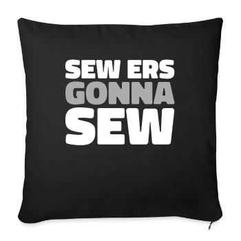 Sewing Sewing Machine - Sofa pillowcase 17,3'' x 17,3'' (45 x 45 cm) - black - Front