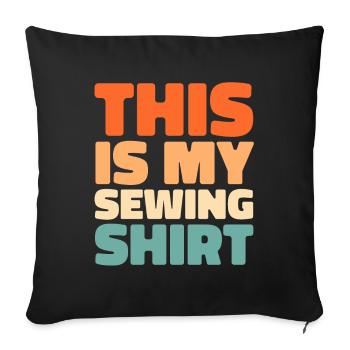 Sewing Sewing Machine - Sofa pillowcase 17,3'' x 17,3'' (45 x 45 cm) - black - Front