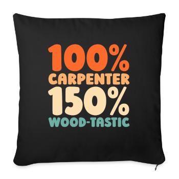 Carpenter Carpenter Carpenter - Sofa pillowcase 17,3'' x 17,3'' (45 x 45 cm) - black - Front