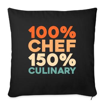 Cook Cooking - Sofa pillowcase 17,3'' x 17,3'' (45 x 45 cm) - black - Front