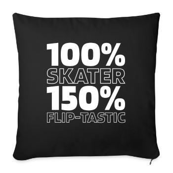 Skateboard Skater - Sofakissenbezug 45 x 45 cm - Schwarz - Vorne