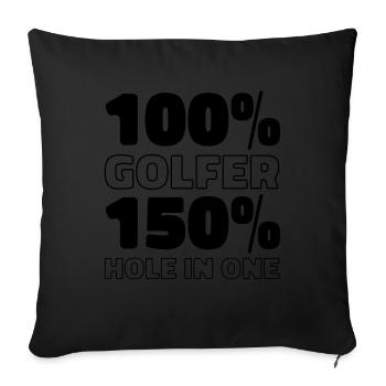 Golf Golfer Golfen - Sofakissenbezug 45 x 45 cm - Schwarz - Vorne