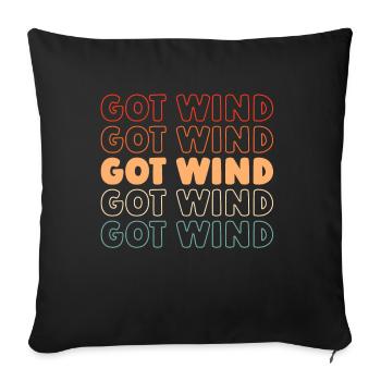 Sailing Sailboat Sailboat Boating Got Wind - Sofa pillowcase 17,3'' x 17,3'' (45 x 45 cm) - black - Front