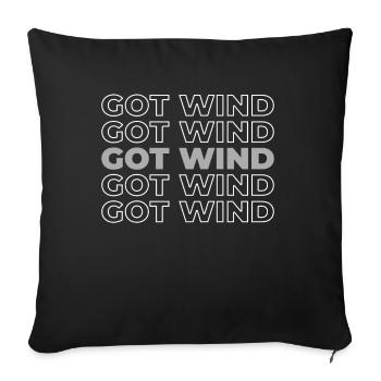 Sailing Sailboat Sailboat Boating Got Wind - Sofa pillowcase 17,3'' x 17,3'' (45 x 45 cm) - black - Front