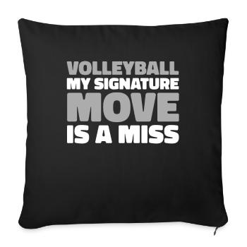 Volleyball Volleyballer - Sofa pillowcase 17,3'' x 17,3'' (45 x 45 cm) - black - Front