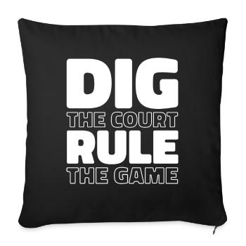 Volleyball Volleyballer - Sofa pillowcase 17,3'' x 17,3'' (45 x 45 cm) - black - Front