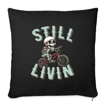 Bmx Bmx Biker - Sofa pillowcase 17,3'' x 17,3'' (45 x 45 cm) - black - Front