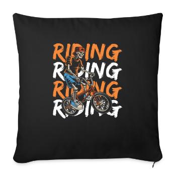 Bmx Bmx Biker - Sofa pillowcase 17,3'' x 17,3'' (45 x 45 cm) - black - Front