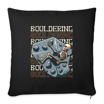 Bouldern Escalade de bloc - Housse de coussin décorative 45 x 45 cm - noir - Devant