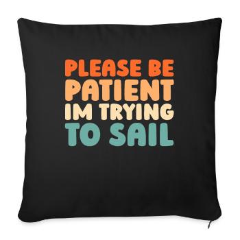 Sailing, Sailing, Sailboat, Navigation - Sofa pillowcase 17,3'' x 17,3'' (45 x 45 cm) - black - Front