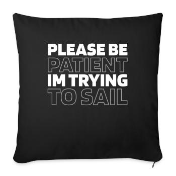 Sailing, Sailing, Sailboat, Navigation - Sofa pillowcase 17,3'' x 17,3'' (45 x 45 cm) - black - Front